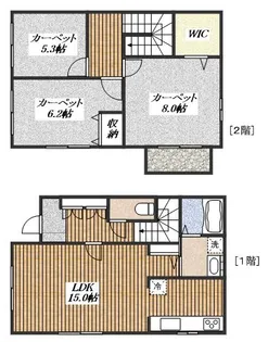 東京都昭島市上川原町2【一戸建】の間取り