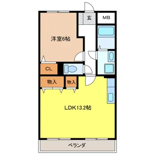 クリスタルガーデンI【1階】の間取り