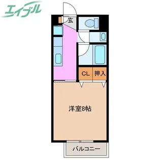 エクセルハイムA【1階】の間取り