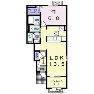 福井県福井市灯明寺3【アパート】の間取り