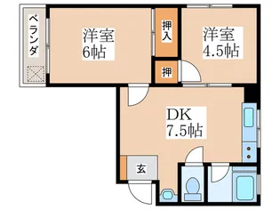 オンワ-ドマンション【2階】の間取り