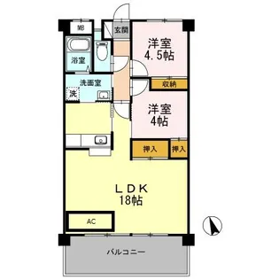 兵庫県加西市北条町古坂【マンション】の間取り