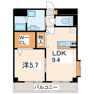 1LDKの間取り画像