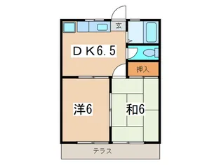 パークハイツA【1階】の間取り