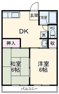 アイリスE【1階】の間取り