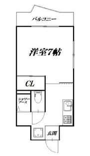 TJハイツ住吉【4階】の間取り