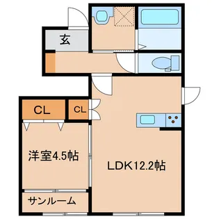 フィオーレ富久【1階】の間取り