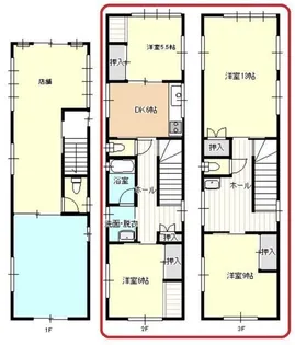 静岡県浜松市中央区中央1【一戸建】の間取り