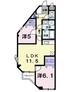 愛知県岩倉市大地町郷前【マンション】の間取り