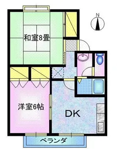 稲田ライブタウン A【1階】の間取り
