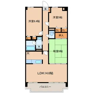 フォンティーヌ・スガワラ【2階】の間取り