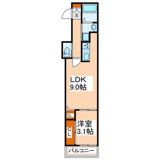 SMILEAX新大江【2階】の間取り