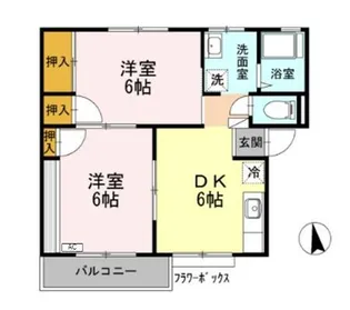 アーバン中山【1階】の間取り