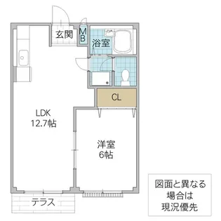 エルディム志賀【1階】の間取り