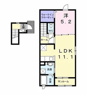 スマイルやはばB【2階】の間取り