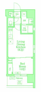 エル・セレーノ横浜関内プリマ【7階】の間取り