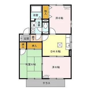 セジュールかきざきC【1階】の間取り