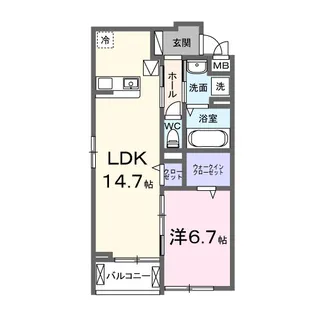 広島県福山市木之庄町3【アパート】の間取り