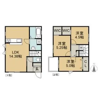 三重県四日市市大字塩浜【一戸建】の間取り