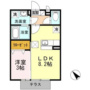 シュティッヒパルメ【1階】の間取り