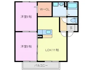 三重県鈴鹿市江島本町【アパート】の間取り
