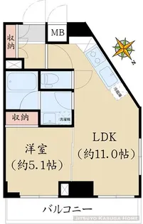 プラウドフラット小石川【9階】の間取り