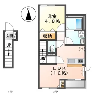 キャットテール【2階】の間取り