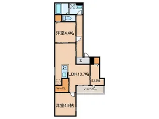 RIKO塚口【3階】の間取り