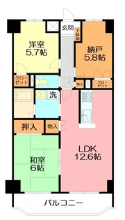 パークサイド湘南【4階】の間取り