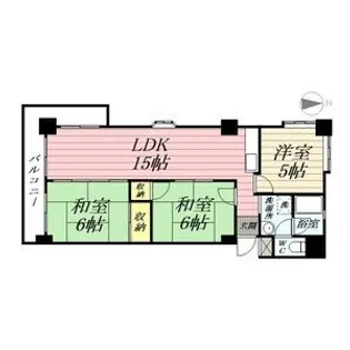 ハイタウンみずほII【1階】の間取り