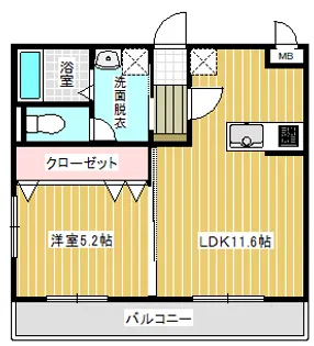 フォレストメゾン堀割参番館【1階】の間取り