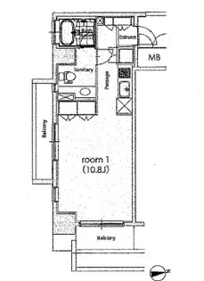カスタリア芝公園【9階】の間取り
