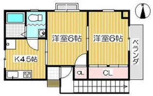 コーポ松木【2階】の間取り