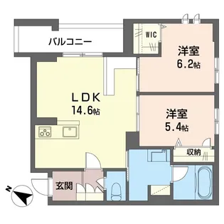 ジョイアスガード浦和美園【3階】の間取り