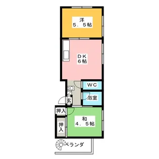 第5藤栄ハイツ【3階】の間取り