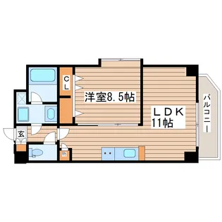 フィオーレ・梅田町【2階】の間取り