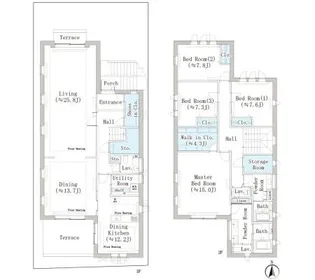 東京都渋谷区大山町【一戸建】の間取り
