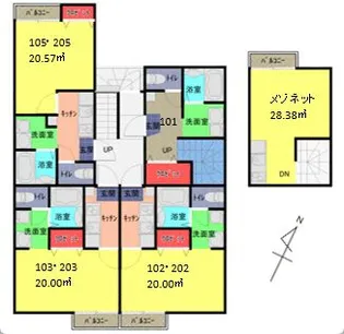 アークプレイス上尾春日【2階】の間取り
