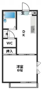 サニーハウス【1階】の間取り