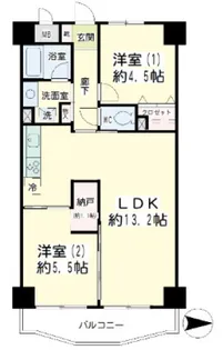 ヴェルドゥミール【5階】の間取り