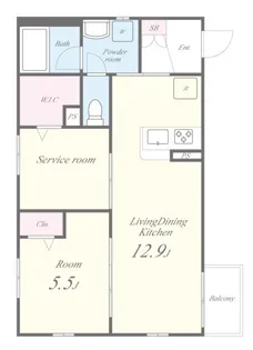 シエルクレール南千住【3階】の間取り