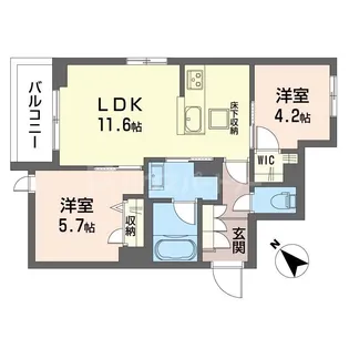 セルディーナ西千葉【1階】の間取り