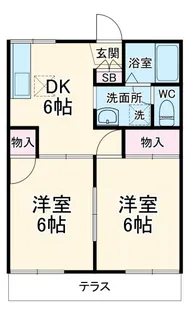 コーポ松南【1階】の間取り