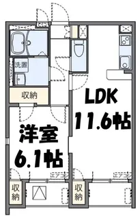クリサンス【3階】の間取り