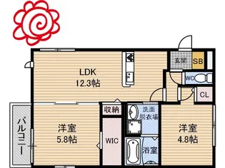 ハイムトーリアII【1階】の間取り