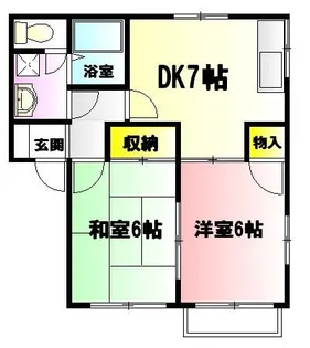 リバーコートKAZU【1階】の間取り