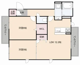 sol levante ~ソル・レヴェンテ~【2階】の間取り