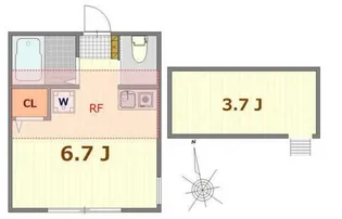 ヒルズ山手A棟【2階】の間取り