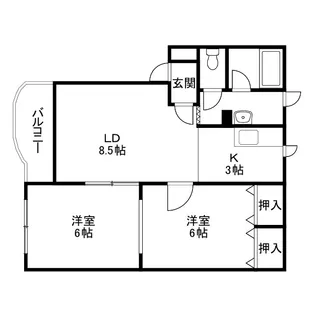 アニメイトハイツ【1階】の間取り