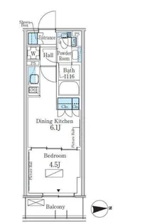 パークアクシス新宿百人町【4階】の間取り